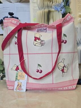 NWT Primark X Disney Winnie The Pooh Tote Bag Cream & Red